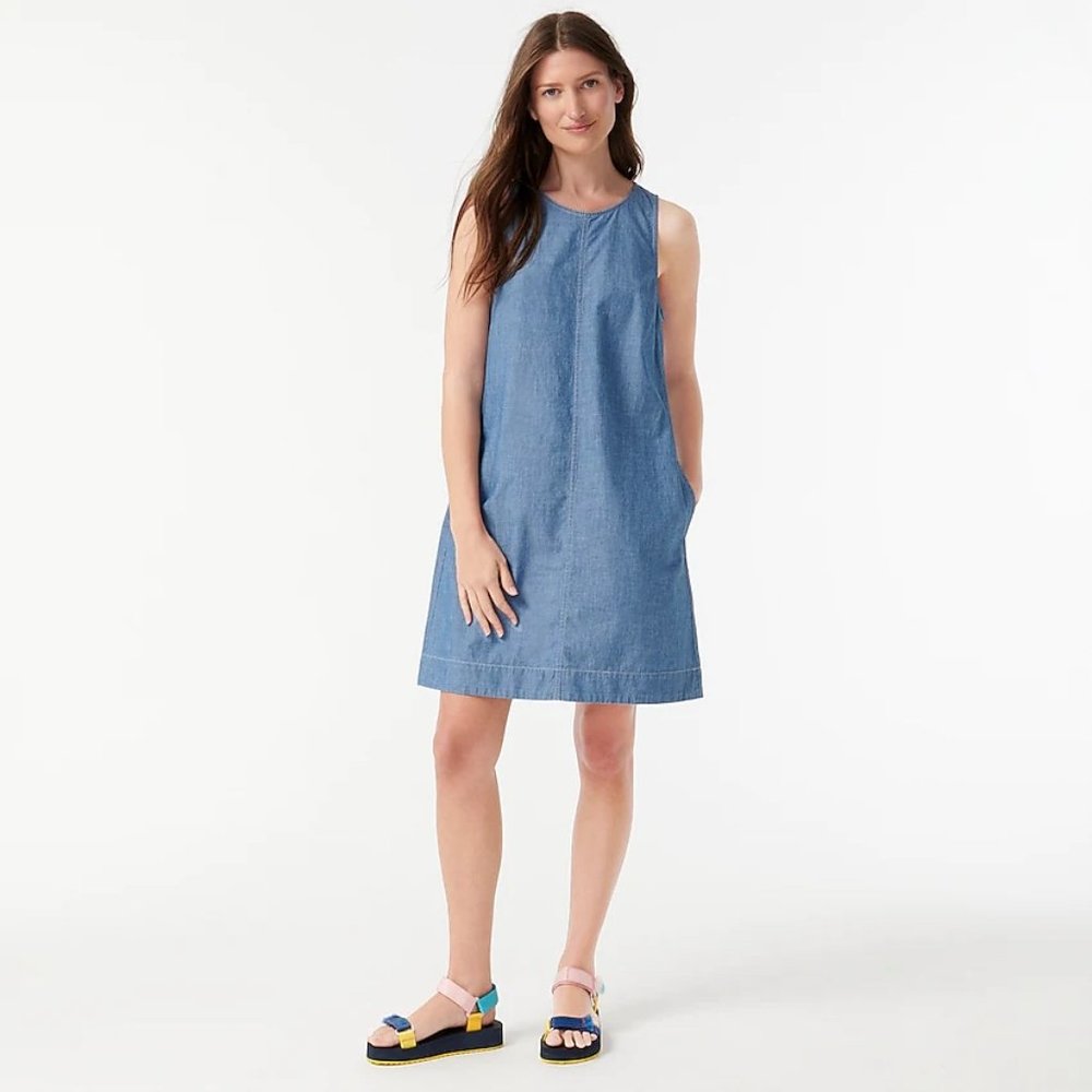 J. Crew Chambray shift dress - Picture 2 of 4